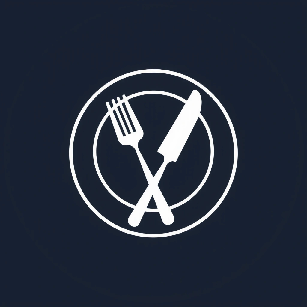 Icona di un piatto con posate